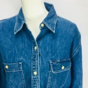 Lauren Ralph Lauren Tops - LRL LAUREN JEANS CO. blue denim womens top sz XL Lauren Ralph Lauren Tops - LRL LAUREN JEANS CO. blue denim womens top sz XL
